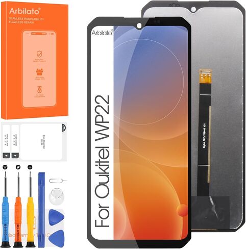 شاشة بديلة لشاشة Oukitel WP22 لشاشة Oukitel WP22 LCD أجزاء إصلاح مجموعة المحول الرقمي التي تعمل باللمس (أسود بدون إطار) in Saudi Arabia
