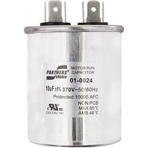 Nordyne, Inc. Parts 01-0024 Run Capacitor 10.0/370-Rnd-Mtl