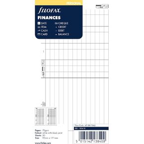 Filofax Personal Cotton Cream Plain Notepaper