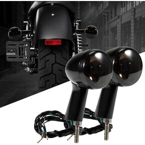 PSLER Motorcycle Rear Bullet Turn Signal Indicator Lights Mount Kit with Bracket for Sportster XL883 Xl1200 1992-later