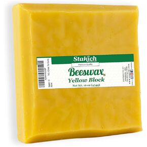Stakich Yellow Beeswax Block - Natural, Triple Filtered - 2 Pound