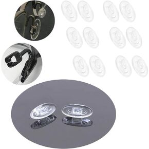 6 Pairs Push-in Eyeglasses Nose Pads,14mm Soft Silicone Glasses Replacement Nose Piece, Slide on Nose Guards Anti-Slip Nosepads for Eyeglasses Sunglasses