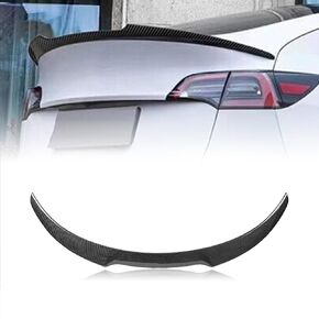 Trunk Spoiler Wing Compatible with 2020-2024 Tesla Model Y Spoiler, Carbon Fiber Hydro-Dipping (SP Type)
