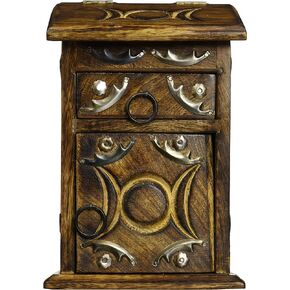 Wooden Triple Moon Herb Cupboard 9x4"