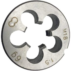 M18x1.5 Die Threading Tool Handle RH Right Hand M18 x 1.5 Metric Thread Round Die HSS Round Threading M18 x 1.5 Die