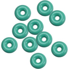 uxcell Fluorine Rubber O-Rings, 13mm OD 10mm ID 1.5mm Width FKM Seal Gasket for Machinery Plumbing, Green, Pack of 10