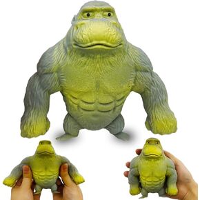 Funny Gray Rubber Monkey Toy,Decompress and Stretch Stress Gorilla,Squeeze Monkey Toy for Kids and Adults,Squishy Gorilla Stress Toy for Relieving Stress and Anxiety,Gift for Birthday,Christmas