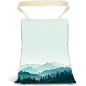 Car Garbage Can, Car Trash Bag, Car Garbage Bag, Hanging Car Trash Can for Car Accessories, Vehicle, Travelling, Camping, Cute Car Back Seat Organizer, Beautiful Green Mountain