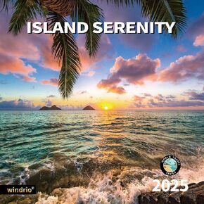 2024 2025 Wall Calendar, 18 Months July 2024 - December 2025, Wall Calendar Island Serenity, 12" x 24" Opened,Full Page Months Thick & Sturdy Paper for Gift Kids Teen Calendar Organizing & Planning