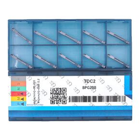 TDC2 2mm Parting Insert CNC Lathe Tool Grooving Carbide Insert for TTER/L Tool Holder, 10pcs