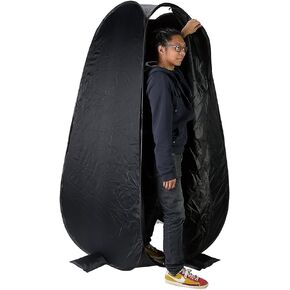 Fotodiox Collapsible Portable Indoor/Outdoor Changing Room - Black, 6'4" Tall, 3'6"x3'6" Base, Pop-up Dressing Tent