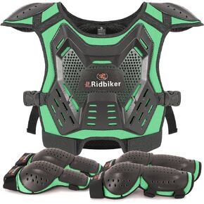Kids Dirt Bike Gear Motocross Chest Protector Motorcycle Protective Gear Armor Vest Knee Guards Elbow Pads Dirt Bike Riding Gear for Baby Biker ATV