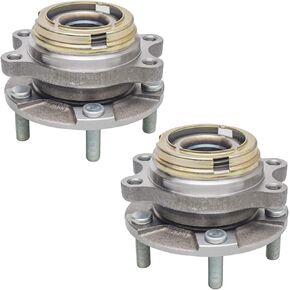 HA590125 x2 (for AWD) Front Wheel Bearing and Hub Assembly Compatible with in-finiti G25 G35 G37 Q40 Q50 Q60 Q70 Q70L QX50 QX70 EX35 FX35 EX37 FX37 FX45 FX50 M35 M37 M45 M56 [5 Lug w/ABS]