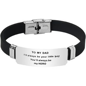 To My Dad Bracelets for Father Father's Day Gifts for Men Dad Papa Gifts from Son Daughter Birthday Christmas Gifts