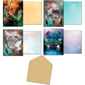 Leanin' Tree, Dream Catchers, Blank Cards and Envelopes, Blank Note Cards, Perfect for Sending Personalized Notes (12 Blank Cards, 12 Envelopes)