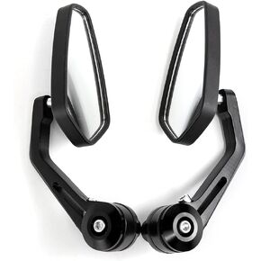 Bar End Mirrors Wide Angle Blind Spot Free Motorcycle Rearview Mirror Ultra Large Field Of View Anti-stuffy Safe Riding Mirror