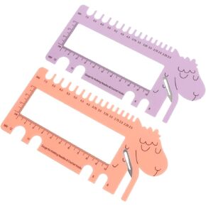 Ciieeo 2pcs Stylus Ruler Tools Crochet Hooks Crochet Needle Gauges Knitting Measuring Tool Sheep Knitting Gauges Measuring Tool for Knitting Sewing Accessories Supplies to Weave Purple