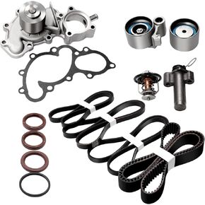 SCITOO 13540-621 13568-69095 Engine Timing Belt Kit Fits for 96-02 for Toyota 4Runner 95-98 for Toyota T100 95-04 for Toyota Tacoma 00-04 for Toyota Tundra