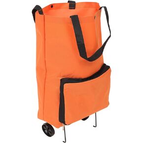 FOMIYES Collapsible Trolley Bag Folding Shopping Bag with Wheels Foldable Shopping Cart Utility Cart Crate