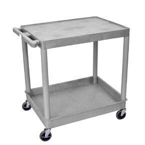 TC21-G Large Flat-Top and Tub-Bottom Shelf Cart