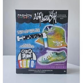 Air Brush Fashion Design Set - Includes Airbrush Tool, Fill Containers, Tie Dye Powder Bags and Stencils - Accessorize T-Shirts, Hoodies, Shoes & More - Have Fun with DIY Craft Projects