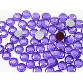 Allstarco 500PCS 11mm SS48 Blue Sapphire Dark .NAB01 Acrylic Flat Back Rhinestones for Jewelry Making and Face Painting Card Making Embelishments Plastic Gems