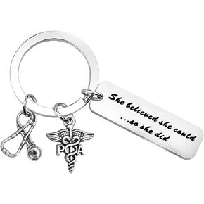 MYOSPARK Physician Assistant Gift She Believed She Could So She Did PA Keychain Medical School Graduation Gift PA Gift