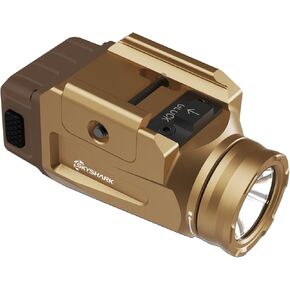 Tactical Flashlight Compact 600 Lumens Pistol Light Compact Rail Mounted Tactical Weapon Flashlight for Picatinny