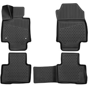 Fits 2019-2024 Toyota RAV4 Floor Mats Front & 2nd Row Seat Liner Set 3D Custom Fit All-Weather Full Set Liners, Black (All Models)