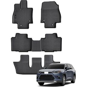 Auxko All Weather Floor Mats Fit for Toyota Crown & Crown Signia 2023 2024 2025 TPE Liners Set Crown Accessories All Season Guard Odorless Anti-Slip