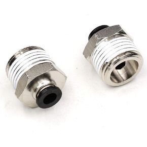 1/2 Airline Push Fitting,CEKER 1/4" Od x 1/2" NPT Push to Connect Fitting Air Fittings Male Thread Pneumatic Tube Fittings Quick Connect Air Hose Fittings Push in Connectors 2Packs