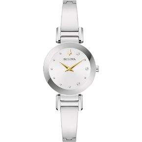 Bulova Marc Anthony Ladies Modern Diamond Stainless Steel Bangle Bracelet Watch