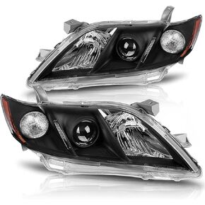 DWVO Projector Headlight Assembly Compatible with 07 08 09 2007 2008 2009 Camry Exclude Hybird Black Housing with Amber Reflector Clear Lens in Saudi Arabia