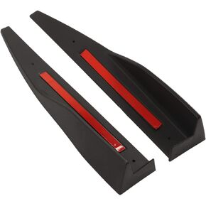2pcs Side Skirt Spoiler,KIMISS Splitter Canard Protector Left Right Wing Panel Body Kit Rear Bumper Diffuser Replacement for Mustang Roush 2015‑2019