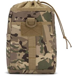 Tactical Molle Dump Pouch, Adjustable Drawstring Magazine Pouch, Roll Up Folding Mag Pouch Utility Waist Bag