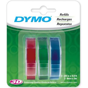 Dymo Labelmaker Refill Tape 3/8 In. X 9.8 Ft. Blue
