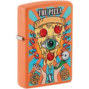 Zippo Eye of Pizza Orange Matte Pocket Lighter