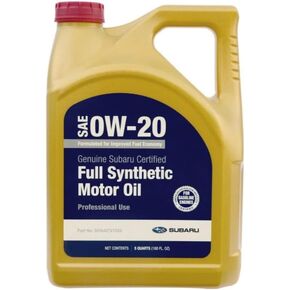 Subaru Synthetic Motor Oil SAE 0W-20 5 Quart Container SOA427V1325 Oem Genuine