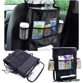 منظم وتخزين المقعد الخلفي للسيارة مع مبرد سفر للسيارة وحامل مناديل السيارة وحقيبة تنظيم مقعد السيارة متعددة الجيوب، واحدة من أكثر منظمات وتخزين السيارات تنوعًا in Kuwait