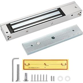 Mag Lock 500KG / 1200 LBS of Magnetic Holdings Force Electromagnetic Commercial Lock 12V, LED indicator when closed NO/NC Options,for Access Control System