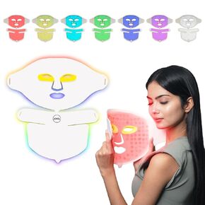 AWA Red Light Therapy Face Mask, Red Light Therapy for Face & Neck, 7 Colors LED Red Light Face Mask Therapy At Home LX300
