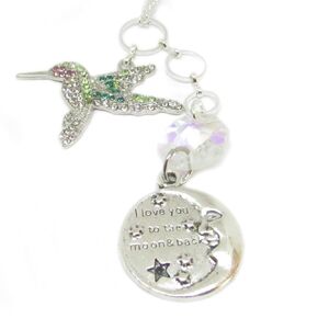 Hummingbird Gifts, Mother's Day Present for Mom, Sun Catcher Car Charm, Bird Charm for Car