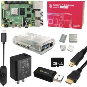 Raspberry Pi4 Starter Kit 2GB RAM with Micro-HDMI Cable 5V3A UL Charger & 32gb Micro-SD Card