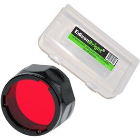 EdisonBright Fenix Filter Adapter, Red AOF-S-RED Battery Case for PD35, PD12, UC35