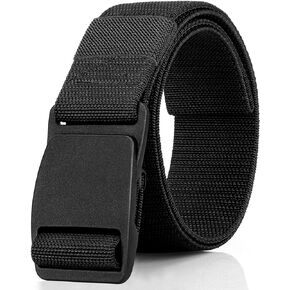 Nylon Metal Free Belt for Men Stretchable Military Web Belt with Plastic Buckle