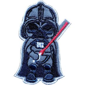 Movie Character Iron On Patches for Clothing Saw On/Iron On Embroidered Patch Applique for Jeans, Hats, Bags (Darth Vader)