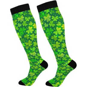 Leopard Women's Compression Socks Athletic Tube Sock Knee High Socks Outdoor Sport Socks For Running Hiking Travel