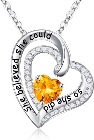 Iefil Graduate Gifts for Her - Graduation Gifts 2024 High School | College Graduation Gifts for Her | 925 Sterling Silver Birthstone Necklace for Daughter | Graduation Necklace for Granddaughter Girls in Saudi Arabia