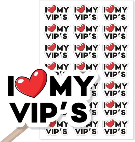 210 PCS Cute I Love My VIP'S Thank You Stickers,Small Business Stickers,Handmade Stickers,Envelopes Stickers for Handmade Goods/Bags Small Shop Packages,Thanks Stickers for Envelopes Seals - vip3 in Kuwait
