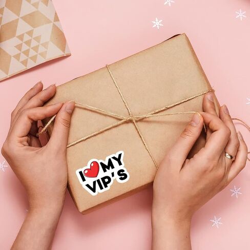 210 PCS Cute I Love My VIP'S Thank You Stickers,Small Business Stickers,Handmade Stickers,Envelopes Stickers for Handmade Goods/Bags Small Shop Packages,Thanks Stickers for Envelopes Seals - vip3 in Kuwait